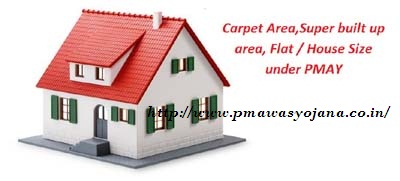 Carpet Area super built up area Flat House Size under PMAY
